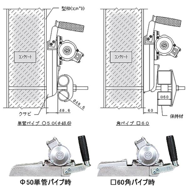 エクセン 型枠取付バイブレータ アイロン HKM50PSK 50丸・60角 エクセン 型枠取付バイブレータ アイロン HKM50PSK 50丸・60角