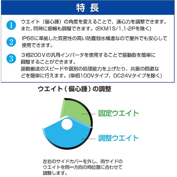 エクセン 低周波振動モータ ステンレスタイプ EKM1.1-2P EXEN