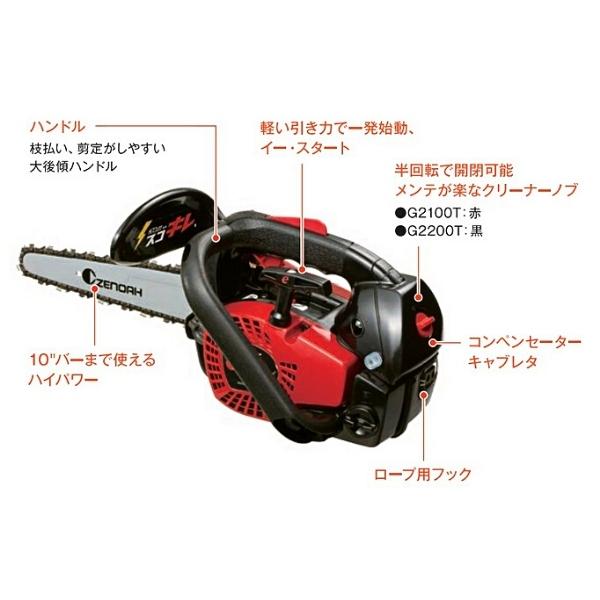 ハスクバーナ・ゼノア チェンソー G2200T-25P10 25cm/10 ハスクバーナ・ゼノア チェンソー G2200T-25P10 25cm/10