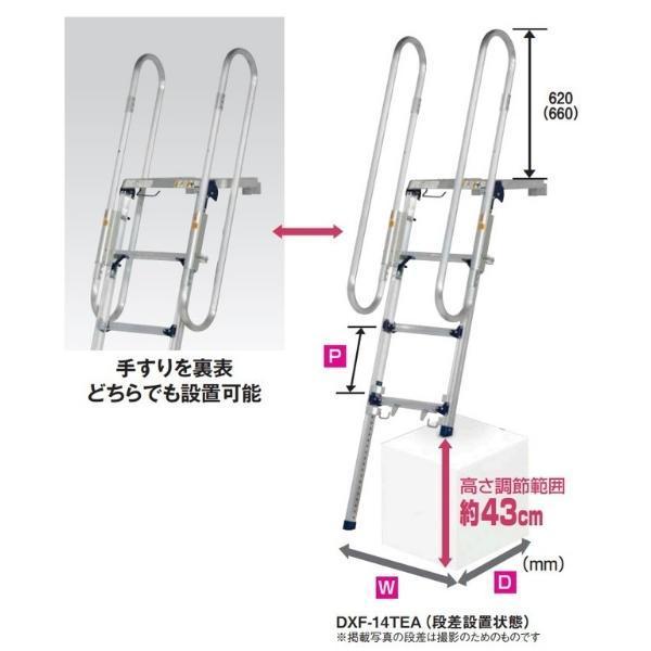 ピカ トラック昇降ステップ DXF-14TEA 手すり付き｜hyugaya-shop｜06