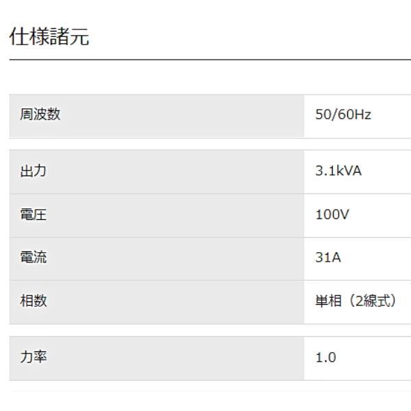デンヨー 小型ディーゼル発電機 DA-3100SS-IV インバータ発電機 デンヨー 小型ディーゼル発電機 DA-3100SS-IV インバータ発電機