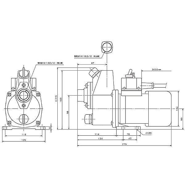 工進 オイル用ポンプ FS-100D FSポンプ 低粘度油用 電動ハンディオイルポンプ 20MM AC-100V FS100D