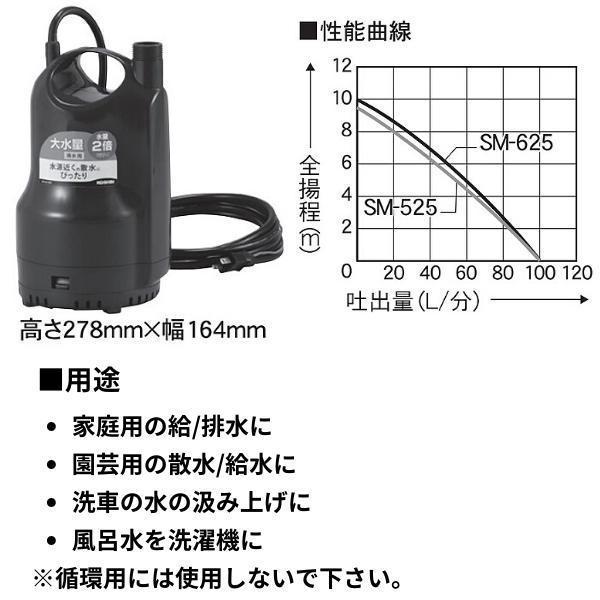 工進 清水用水中ポンプ ポンディ SM-525 SM525 25mm 50Hz 東日本対応｜hyugaya-shop｜05