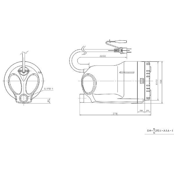 工進 簡易汚水用 清水・汚水両用 水中ポンプ ポンディ SM-525X 工進 簡易汚水用 清水・汚水両用 水中ポンプ ポンディ SM-525X