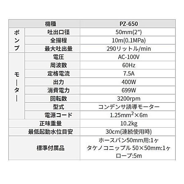 クリアランス人気 工進 汚物用水中ポンプ ポンスター PZ-650 PZ650 50mm 60Hz ステンレス 西日本対応