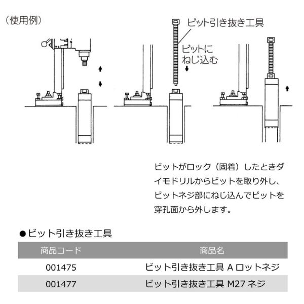 シブヤ ビット引き抜き工具 M27ネジ コアドリル用 シブヤ ビット引き抜き工具 M27ネジ コアドリル用