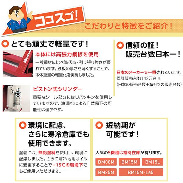 スギヤス ビシャモン ハンドパレット トラック 標準タイプ BM15 スギヤス ビシャモン ハンドパレット トラック 標準タイプ BM15