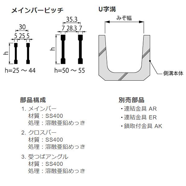 受注生産】カネソウ スチール製グレーチング 歩道U字溝用 クッション付き HXHU-P-2032 T-14仕様 クッション付き :hyu3700000001855-p:現場にGO 通販 カネソウ スチール製グレーチング 歩道U字溝用 クッション付き HXHU-P-1825 T-14仕様 クッション付き