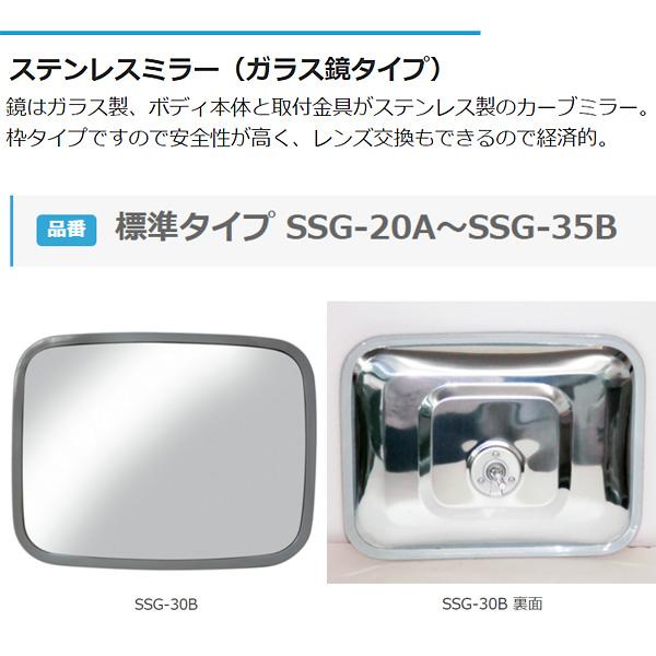 信栄物産 ステンレスミラー ガラス鏡 標準タイプ 丸型 SSG-30A｜hyugaya-shop｜02