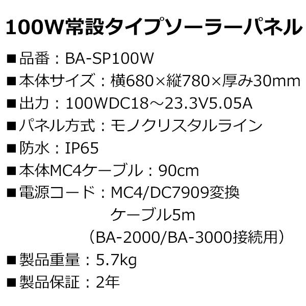 富士倉 200W 常設タイプソーラーパネルセット BA-SP200Wset BA-SP100W 2台｜hyugaya-shop｜03