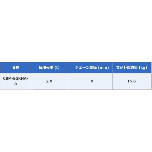 NSP(DIY) マーテック チェーンスリング CBM-EGKNA-8 8mm 使用 NSP(DIY) マーテック チェーンスリング CBM-EGKNA-8 8mm 使用