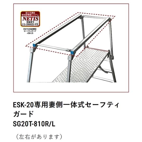納期確認商品】ナカオ ESK-20専用妻側一体式セーフティガードR 納期確認商品】ナカオ ESK-20専用妻側一体式セーフティガードR