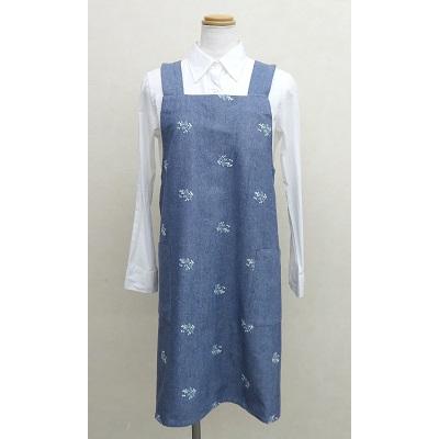 atelier*momo&momo AP43773-42 総柄刺繍 フリークロス エプロン