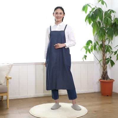 atelier*momo&momo クロス エプロン AP43803-42 デニム チェック