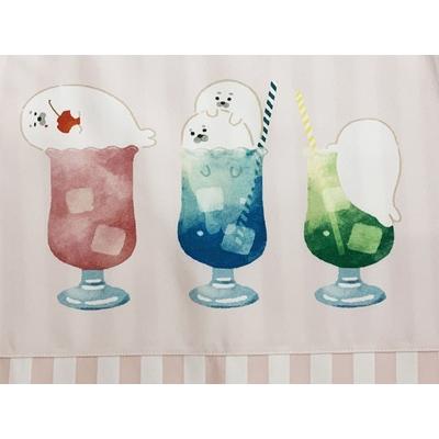 アザラシとクリームソーダエプロン DK44103-61 お菓子などうぶつ工房