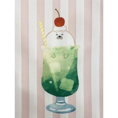 アザラシとクリームソーダエプロン DK44103-61 お菓子などうぶつ工房