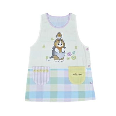 mofusand チェック切替エプロン(鳥) OA44100-52 モフサンド ツバメ