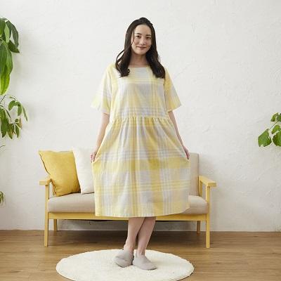 atelier*momo&momo PS43698-41 ワッシャー ワンピース ルーム