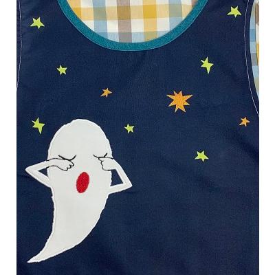 はやおきおばけ チェックエプロン QA44121-52 絵本 せなけいこ ギフト