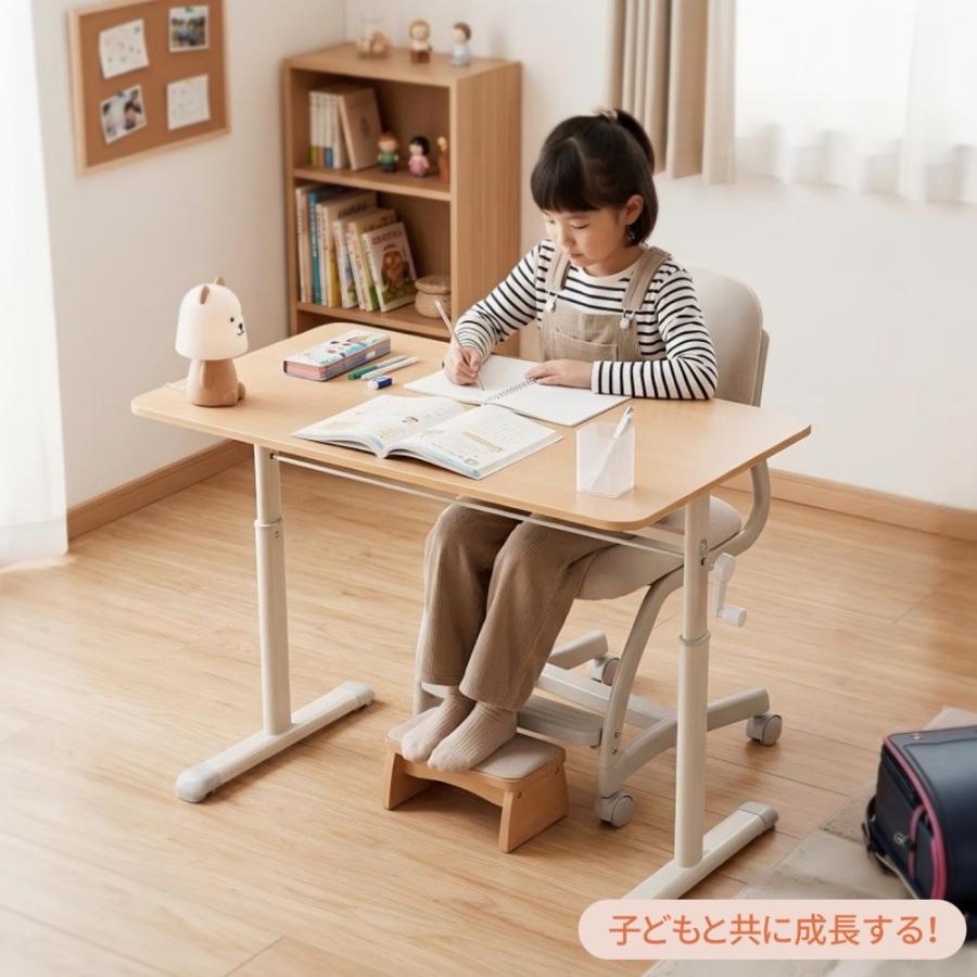 昇降式 テーブル 学習テーブル コンパクト 高さ調整 デスク 机