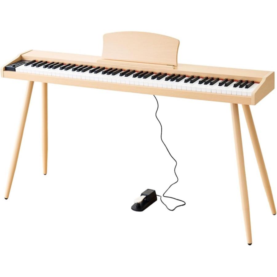電子ピアノ 88鍵盤 スタンド ペダル付き 電子ピアノセット 木製 木目調 