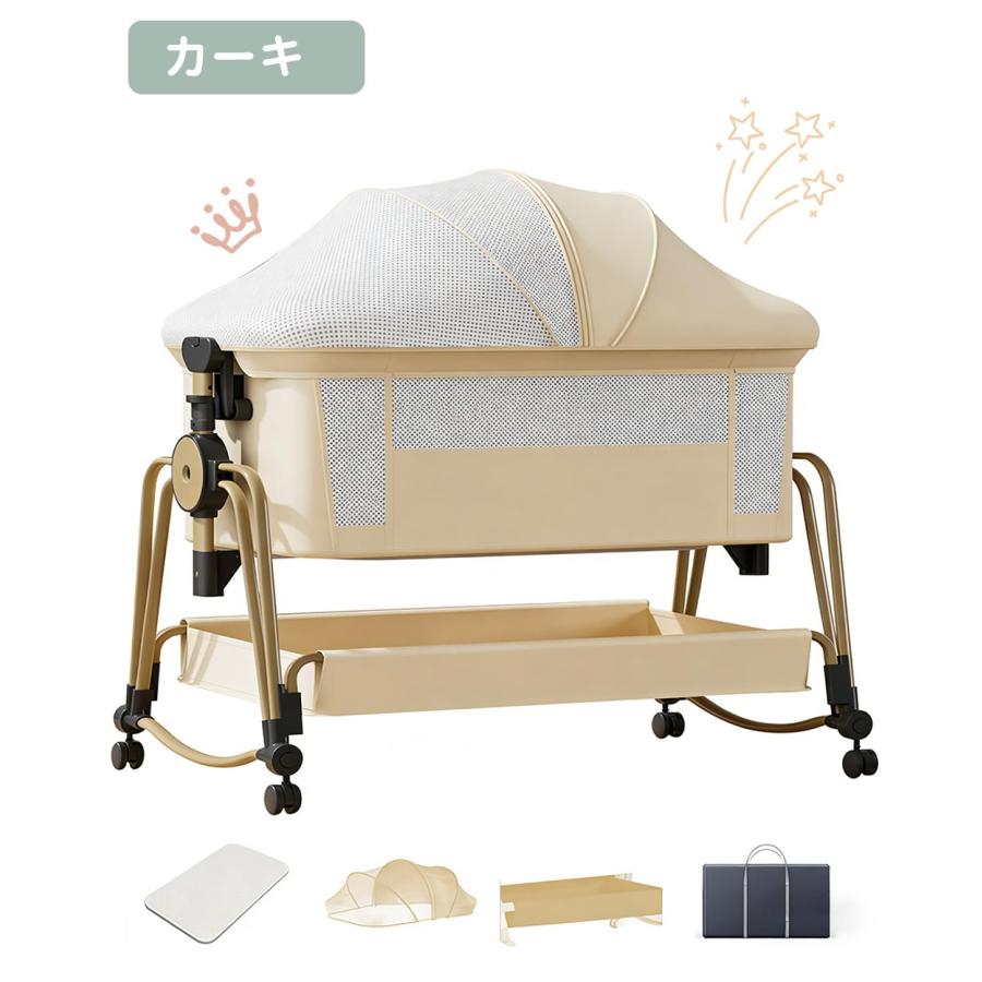 HZDMJ 折りたたみベビーベッド HZDMJ ベビーベッド 添い寝 折りたたみ ベッド 揺りかご 赤ちゃん