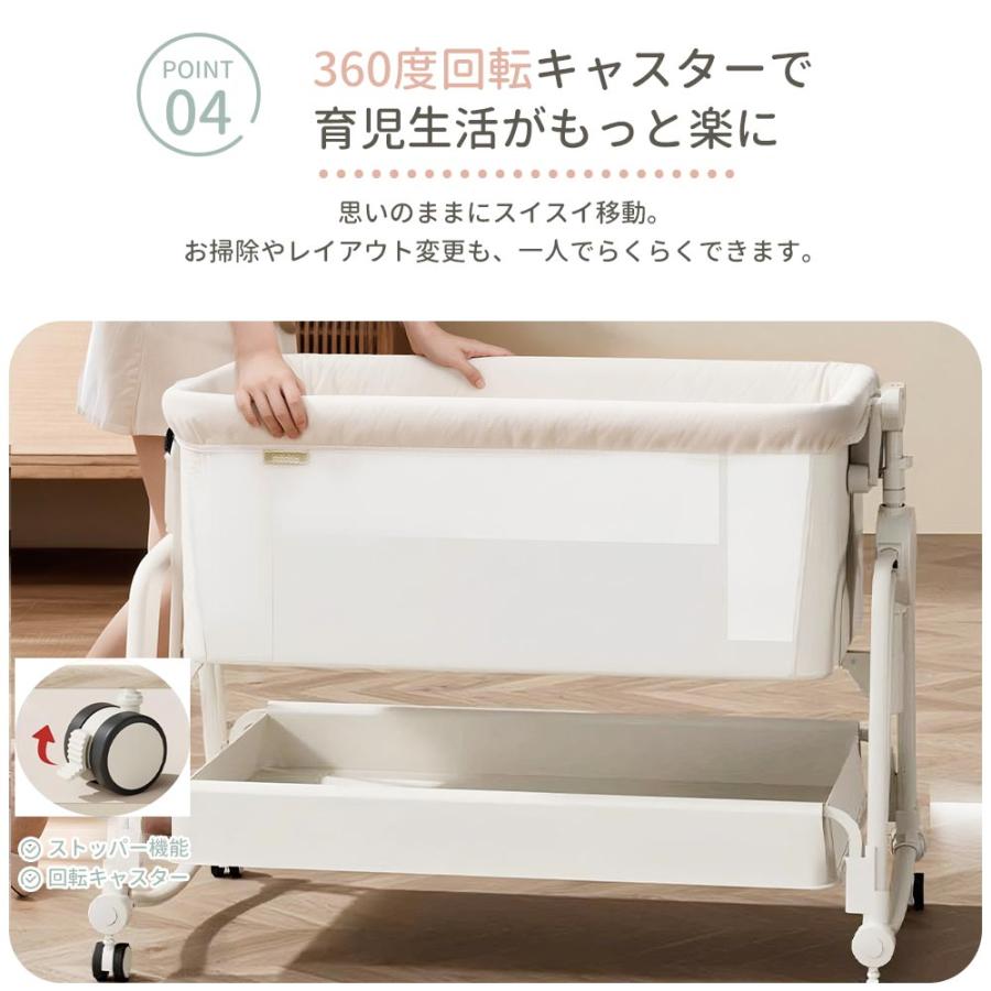 HZDMJ ベビーベッド 添い寝 折りたたみ ベッド 揺りかご 赤ちゃん