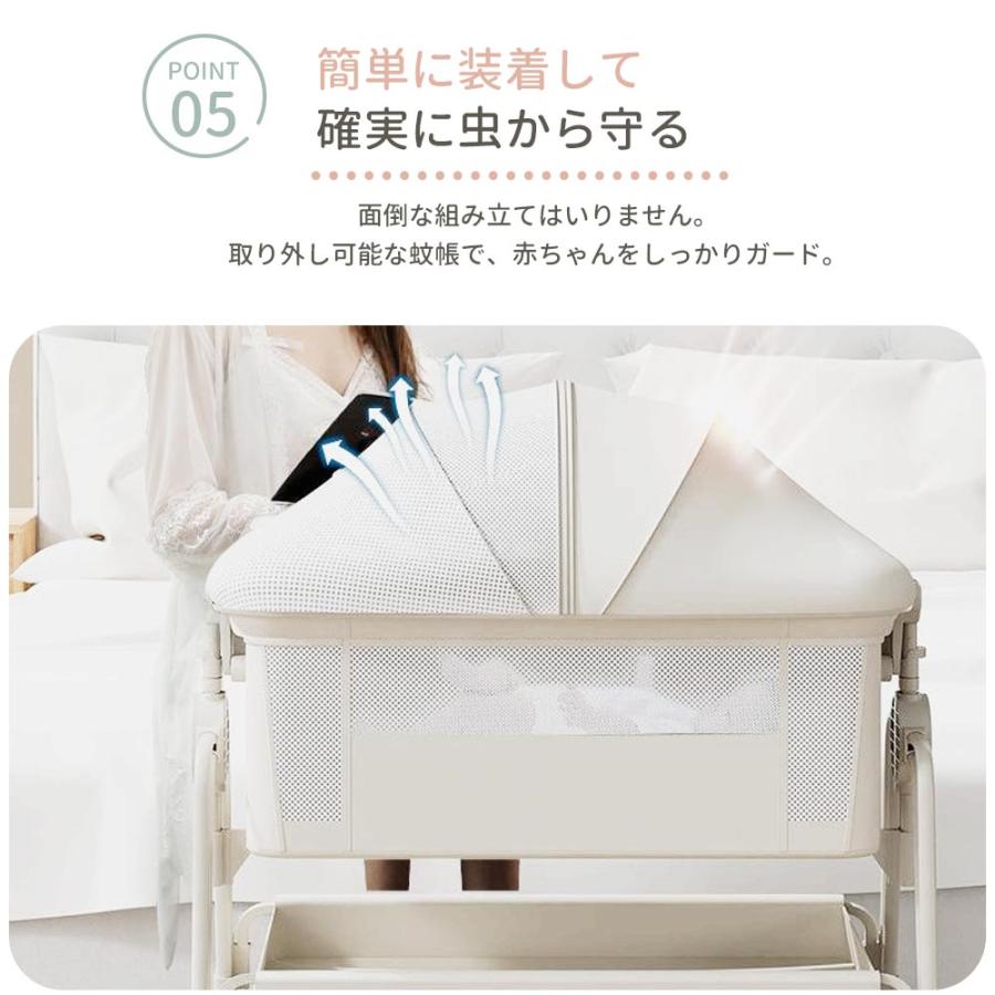 HZDMJ ベビーベッド 添い寝 折りたたみ ベッド 揺りかご 赤ちゃん