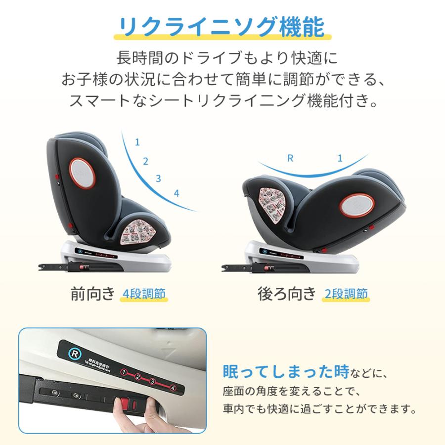 HZDMJ チャイルドシート 360°回転式 ジュニアシート 0歳〜12歳