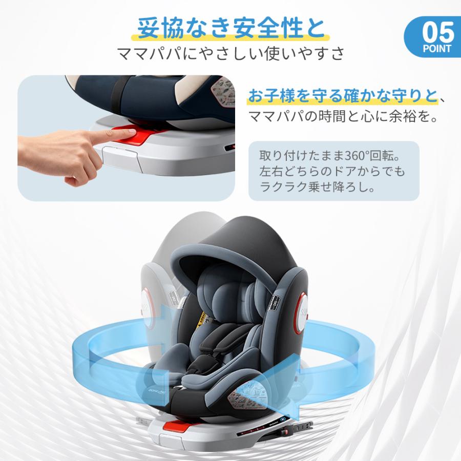 子供用品 ベビー用品 チャイルドシート 楽天市場】チャイルドシート 360度回転式 Isofix 新生児 0歳~12歳 安全