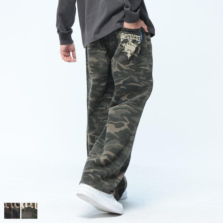 SEQUENZE SEQUENZ (シークエンズ) ワイドパンツ 迷彩 カモフラ