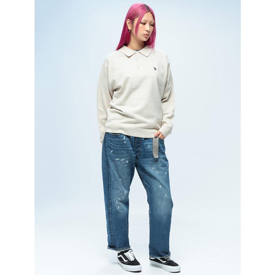 U.S. POLO ASSN.（ユーエスポロアッスン） ワンポイント 長袖 ニット