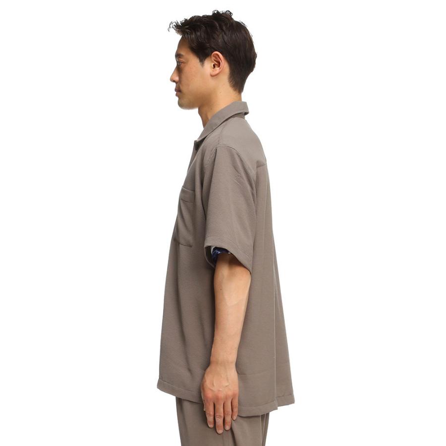 シャツ メンズ 快ラクAIR ストレッチ ドライ アムンゼン 無地