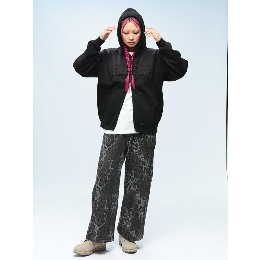 THRASHER（スラッシャー） 裏起毛 フェード加工 アップリケロゴ