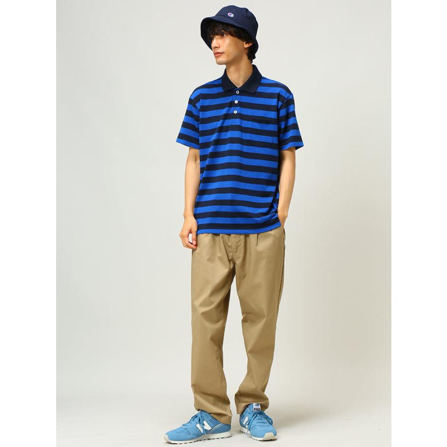 アンダーカバー　七分袖ボーダーポロシャツ ポロシャツ メンズ DRY 鹿の子 ボーダー 半袖 男性 トップス シャツ