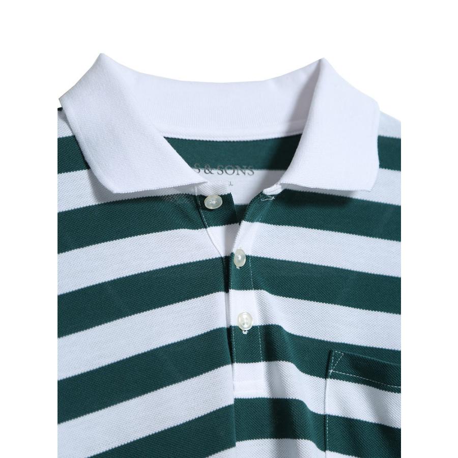 スパン鹿の子パネルボーダー半袖ポロシャツ POLO RALPH LAUREN（ポロ・ラルフローレン） ポロラルフローレン