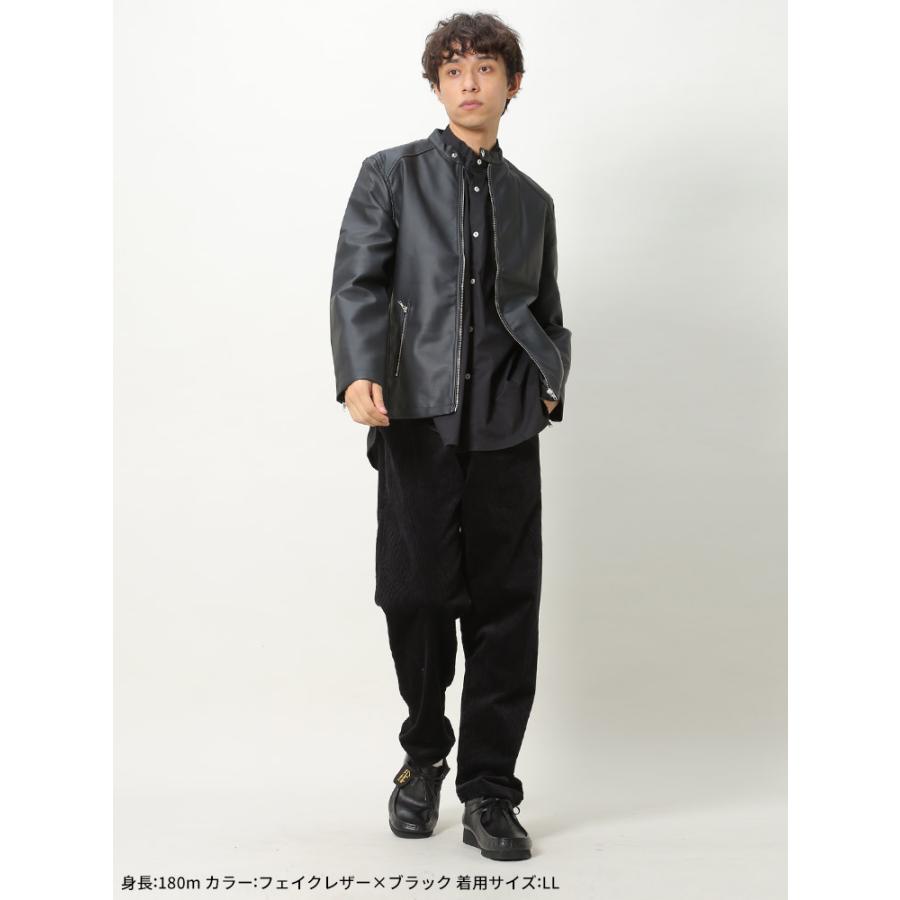 WEB限定】 シングル ライダース ジャケット フェイクレザー 革ジャン