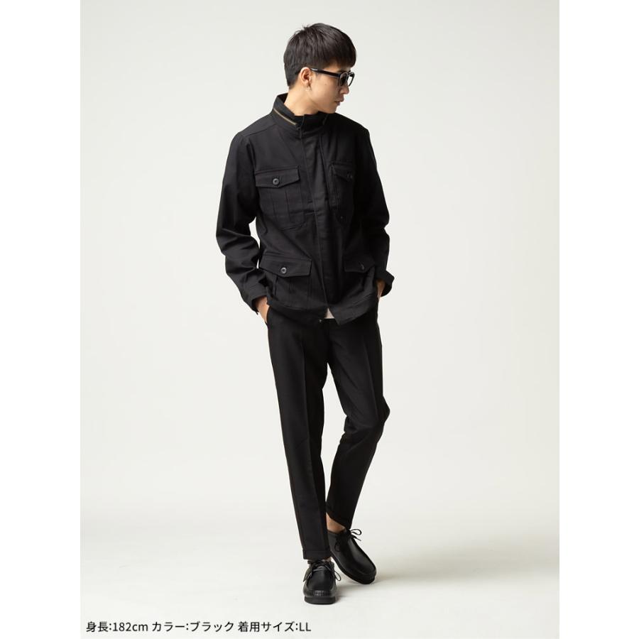 M-65 ミリタリージャケット メンズ ストレッチツイル フルジップ  