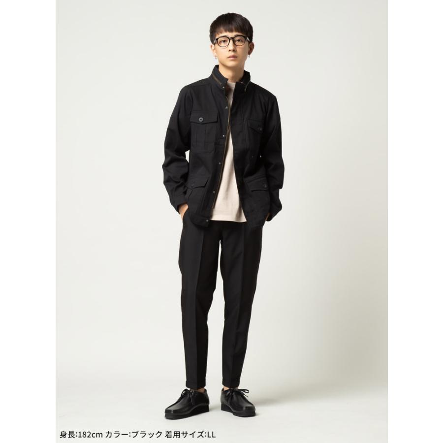 M-65 ミリタリージャケット メンズ ストレッチツイル フルジップ  