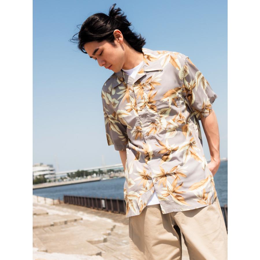 アロハシャツ ユニセックス シャツ 花柄 和柄 ボタニカル 総柄