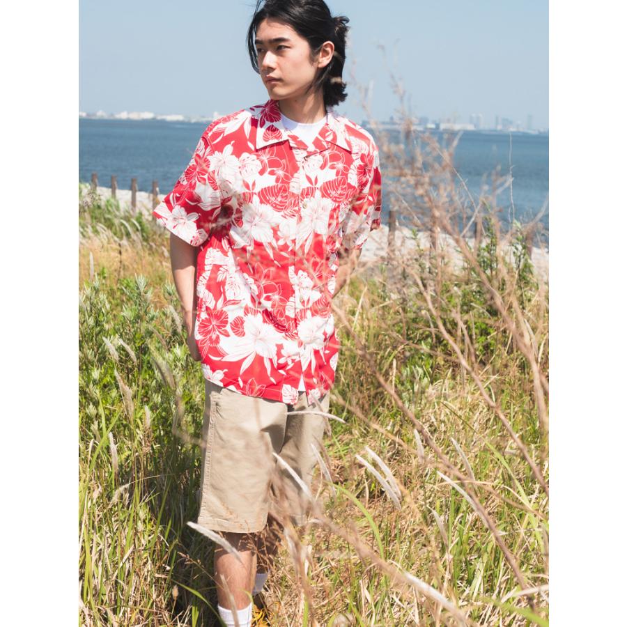 アロハシャツ ユニセックス シャツ 花柄 和柄 ボタニカル 総柄