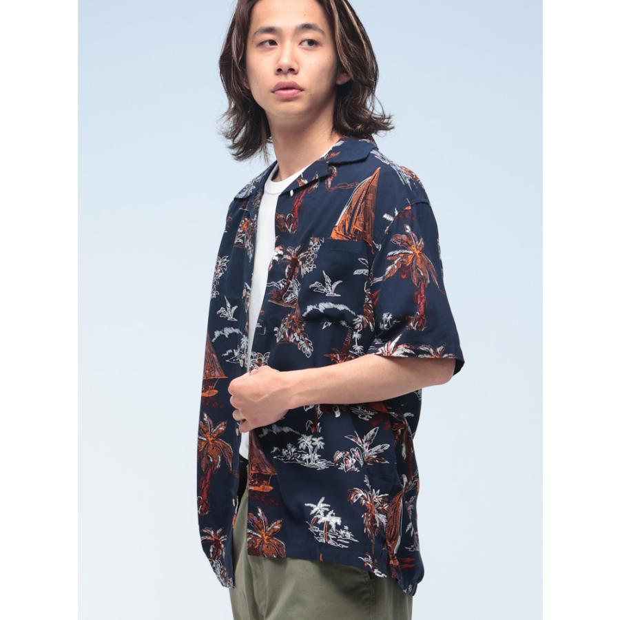 アロハシャツ ユニセックス シャツ 花柄 和柄 ボタニカル 総柄