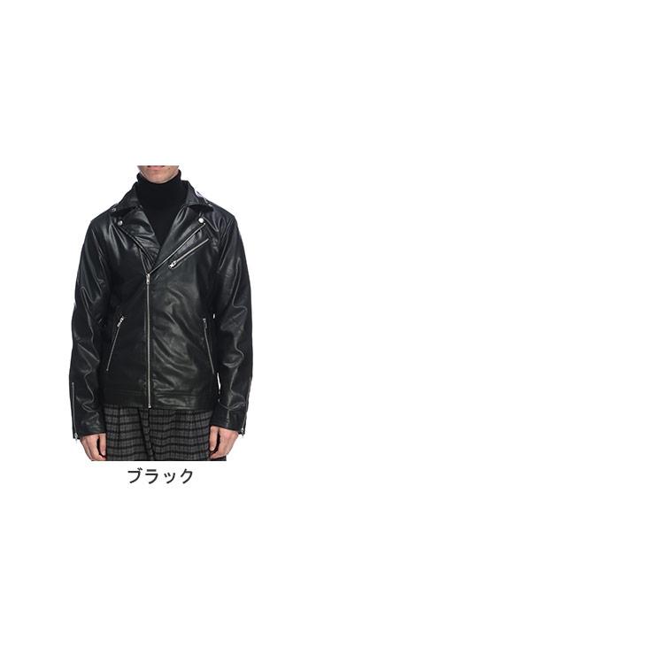 S＆SONS (エスアンドサンズ) ダブル ライダース ジャケット 合成皮革