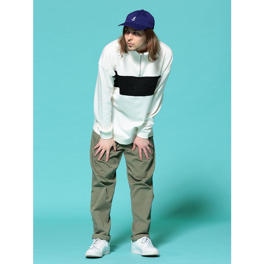 Kappa（カッパ） シャツ 切り替え エンボスロゴ ハーフジップ 長袖