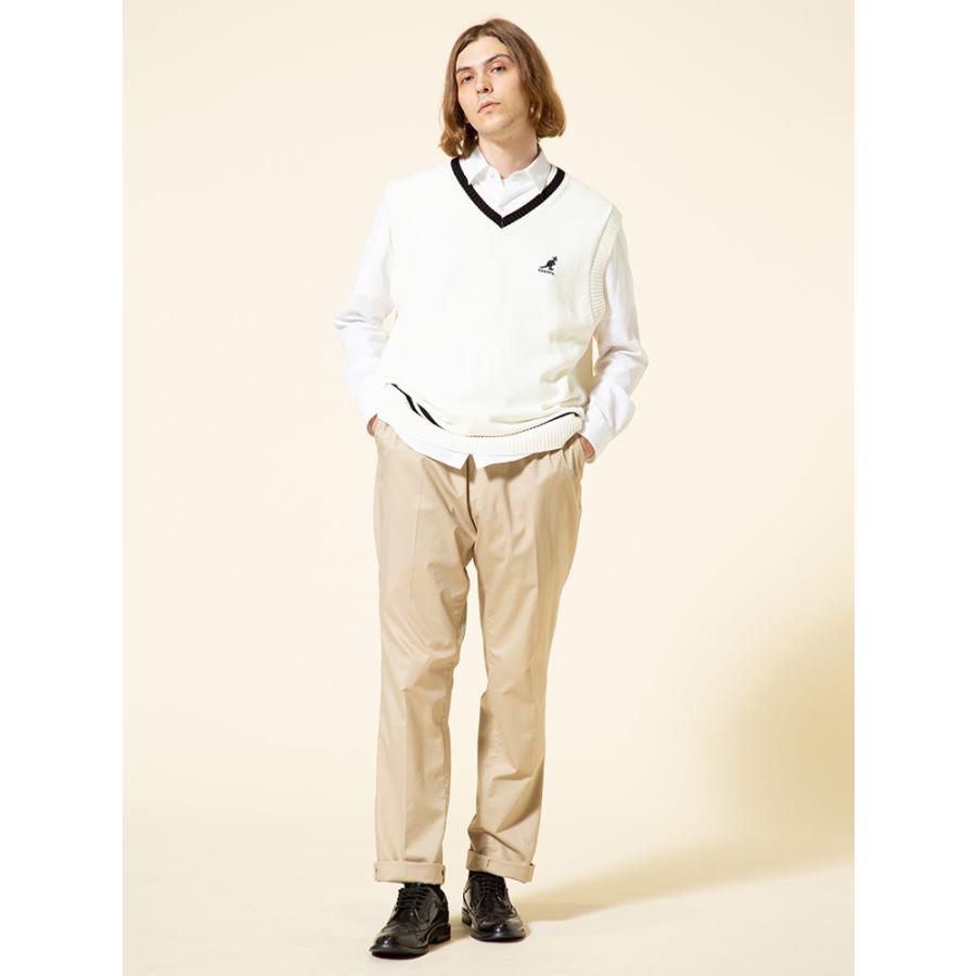 KANGOL（カンゴール） カンゴールニット ベスト ワンポイント ライン V