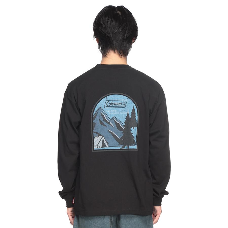 Coleman（コールマン） ロンT 綿天竺 バックプリント フラップポケット