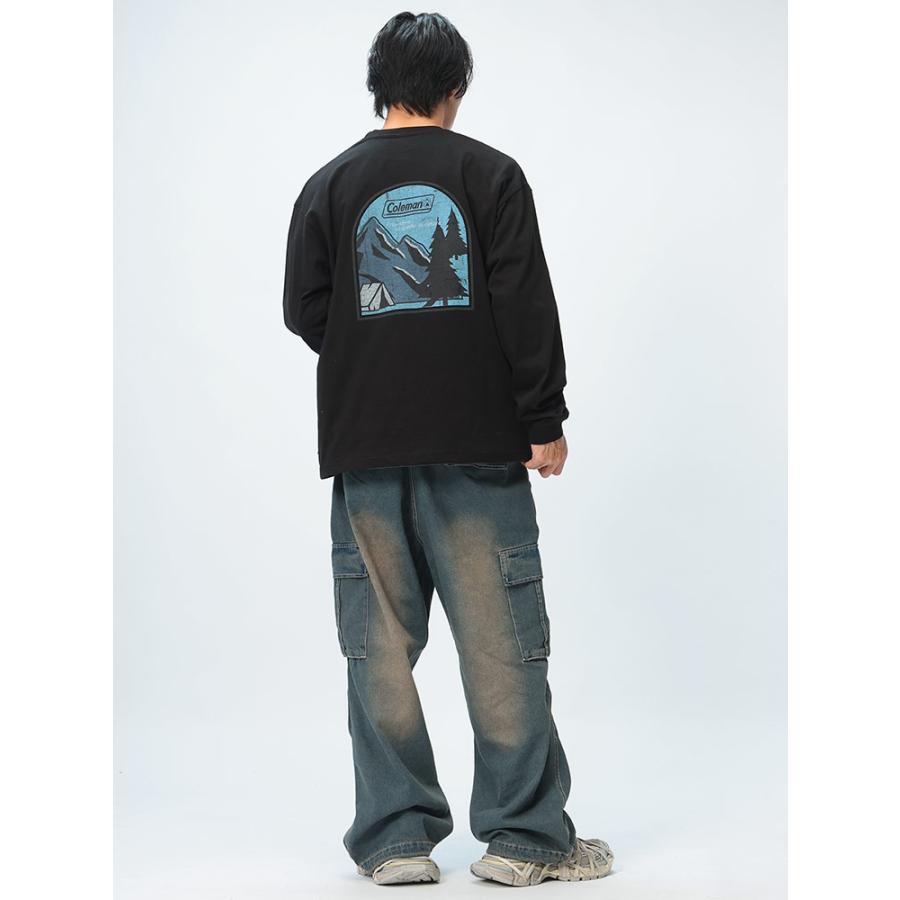 Coleman（コールマン） ロンT 綿天竺 バックプリント フラップポケット