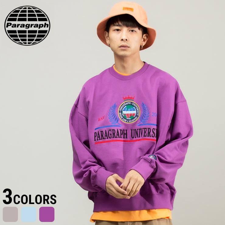 パラグラフ トレーナー Paragraph スウェット スエット フロント刺繍 韓国ファッション オーバーサイズ Laurel Embroidery Swt Pg22s004 原宿ゼンモール 通販 Yahoo ショッピング