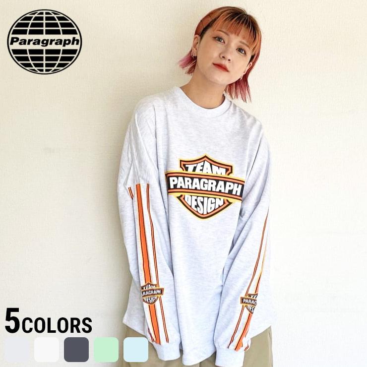パラグラフ Tシャツ Paragraph ライン フロントプリント 長袖 Tシャツ Team Sleeve Line Ls Tee 韓国ファッション オーバーサイズ Pg22s018 原宿ゼンモール 通販 Yahoo ショッピング