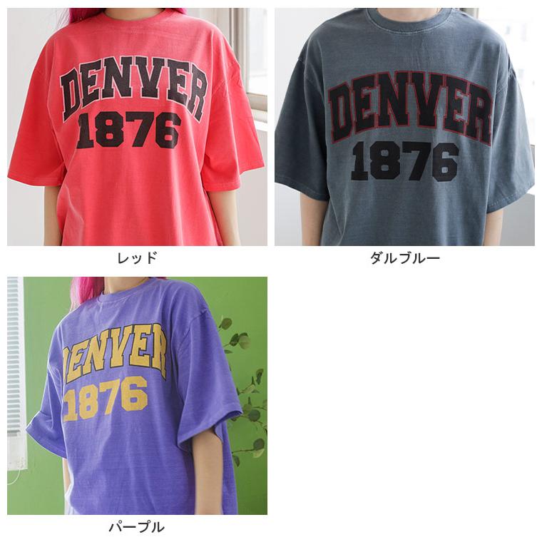 WOODEN DOLL (ウッディンドール) ピグメント加工 DENVERプリント オーバー クルーネック Tシャツ WD24023｜hzenmall｜02